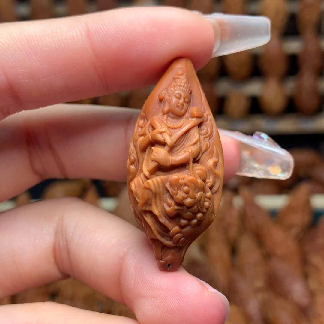 把件橄榄核文殊菩萨