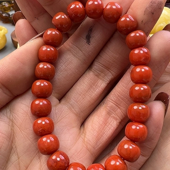 南红玛瑙未镶嵌手链