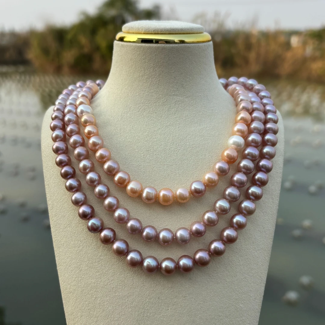 【仅此1天】S925银淡水紫珠无核8mm赠耳钉左右多样性发货只发1件