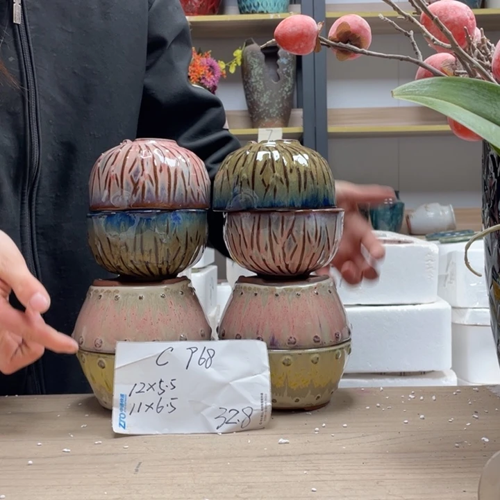 粗陶多肉花盆微瑕968