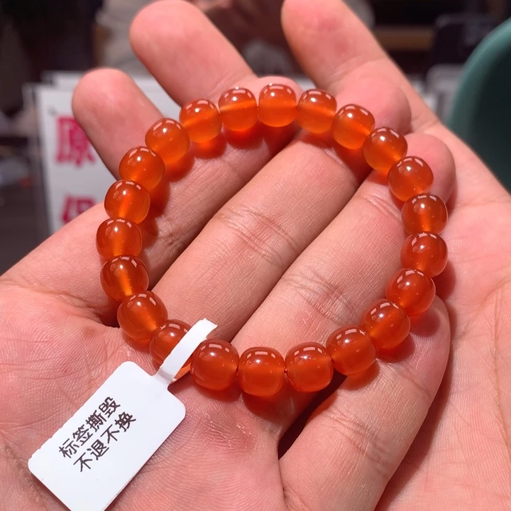 南红玛瑙单圈未镶嵌熠8mm＋小庄冰橘