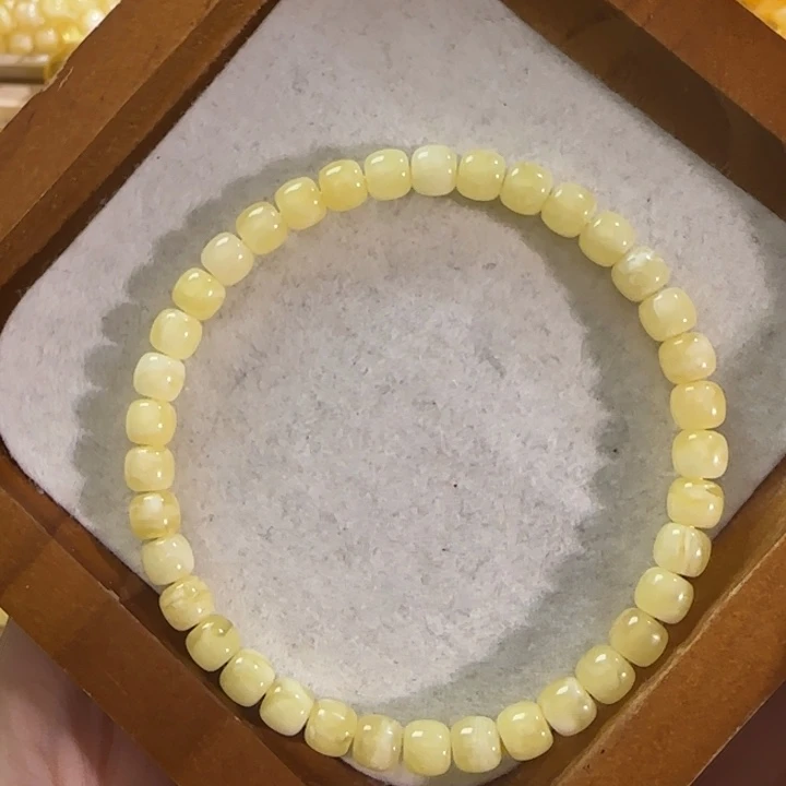 未镶嵌琥珀裸石精工高庄卡5+mm老型手串