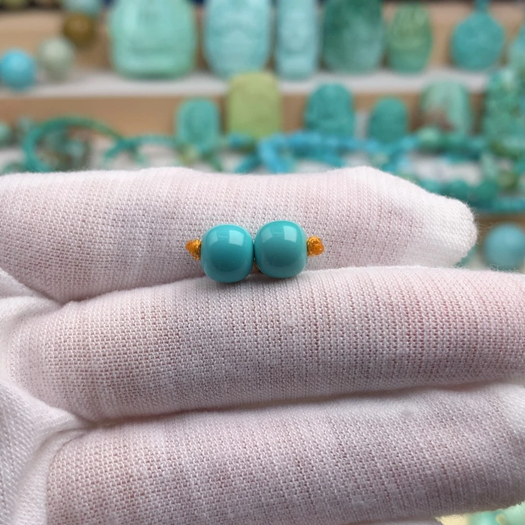 未镶嵌绿松石珠宝奇石7.8mm
