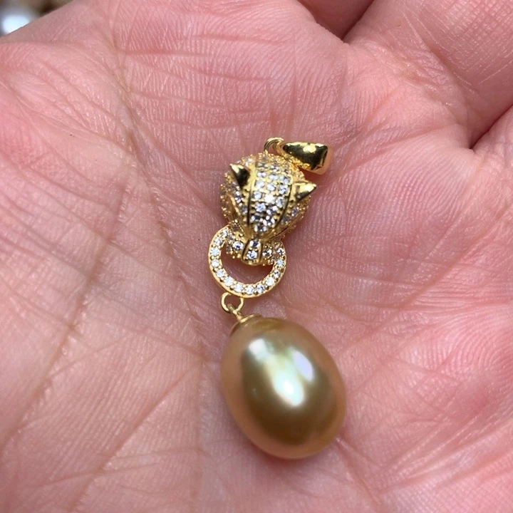 颈饰银S925镶嵌海水珍珠