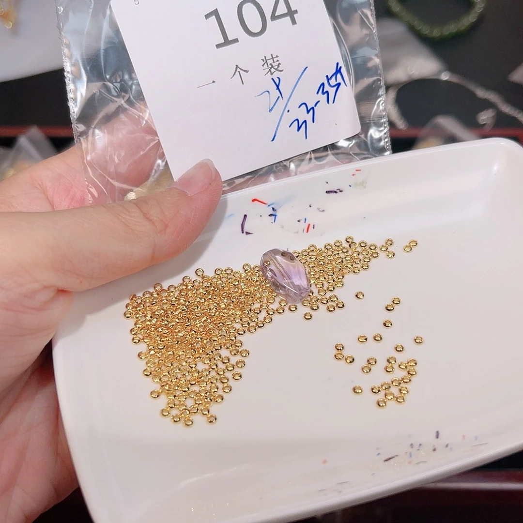 紫晶珠宝半成品银S925镀金镶嵌104