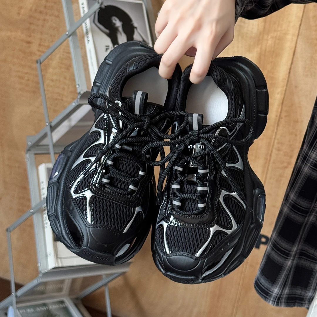 韩版黑色老爹鞋女2025新款秋季百搭增高显腿长休闲运动鞋时尚潮鞋