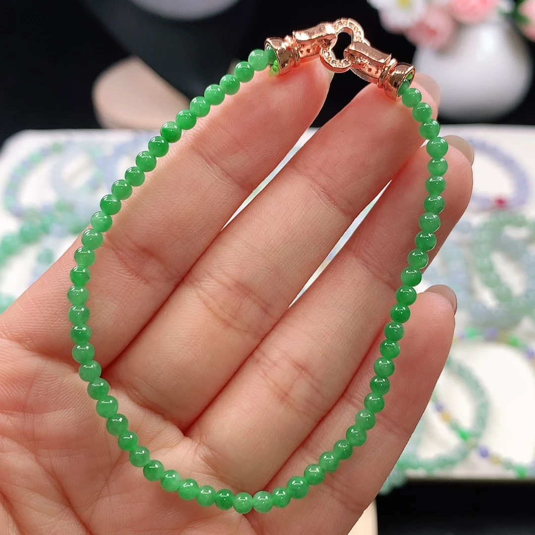 翡翠未镶嵌手链3.2mm