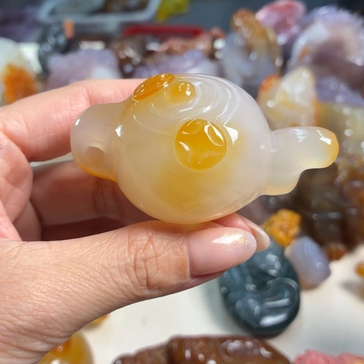 玛瑙/玉髓未镶嵌吊坠(不含链)