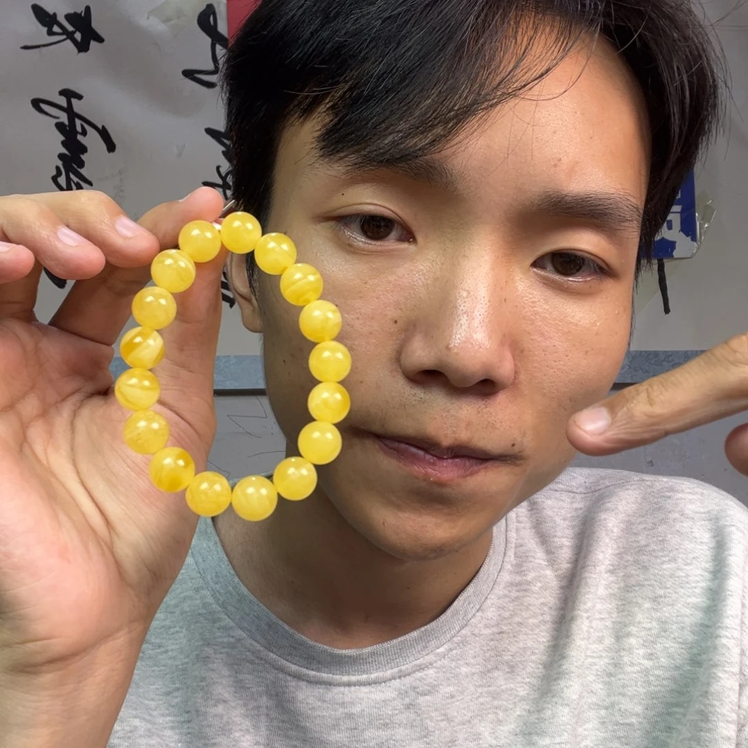 蜜蜡颈饰未镶嵌多样性老黄蜡蜜蜡卡12货头