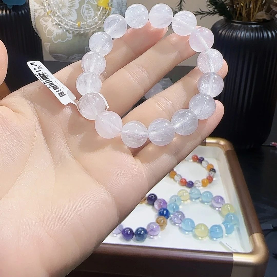 未镶嵌手串水晶白兔毛