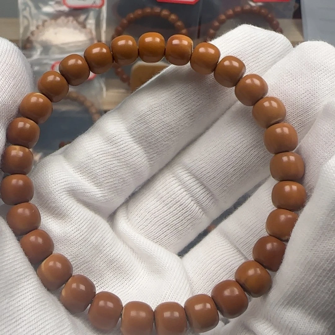 手串橄榄核老挝单圈老型微暇7.9mm