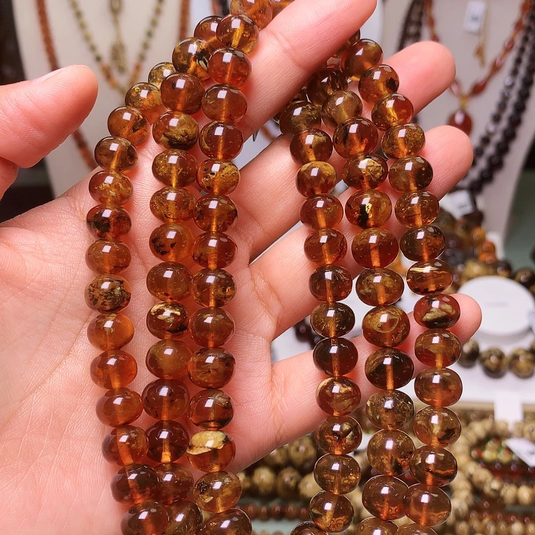 琥珀未镶嵌裸石抚顺琥珀10蜡花