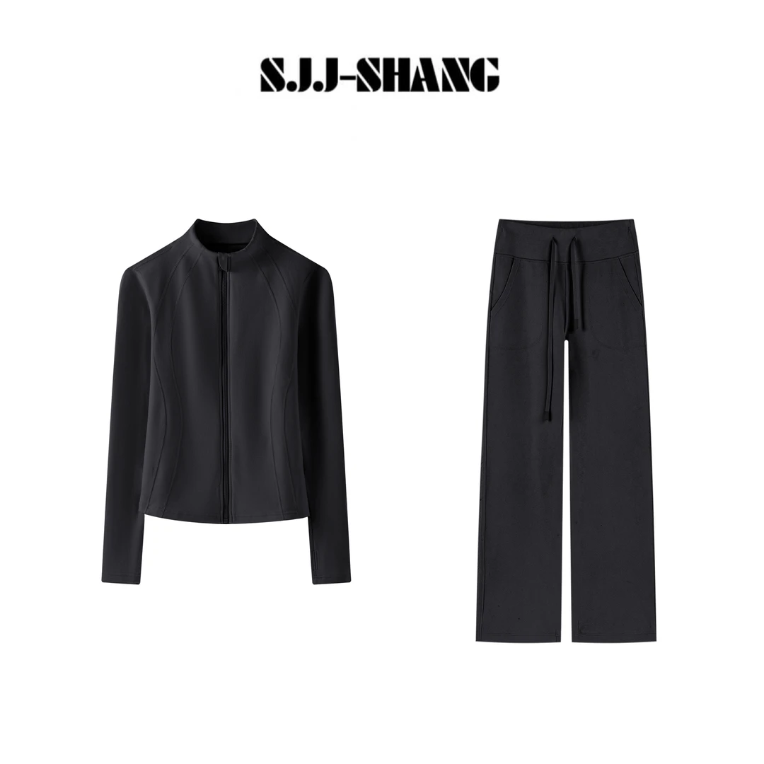 SJJ-SHANG【温泉套装】洋绒蛋白极简松弛漫步时髦针织套装q135876p