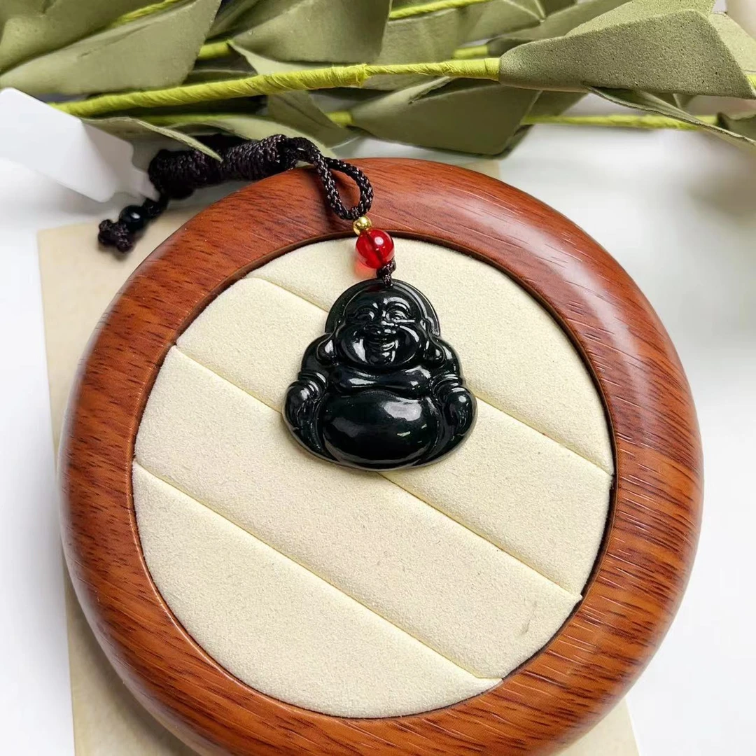 AA和田玉青玉弥勒佛吊坠 多样性发货 拍一发一