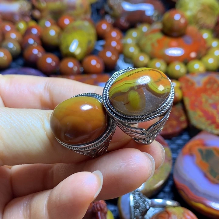 随***流玛瑙/玉髓未镶嵌战国红