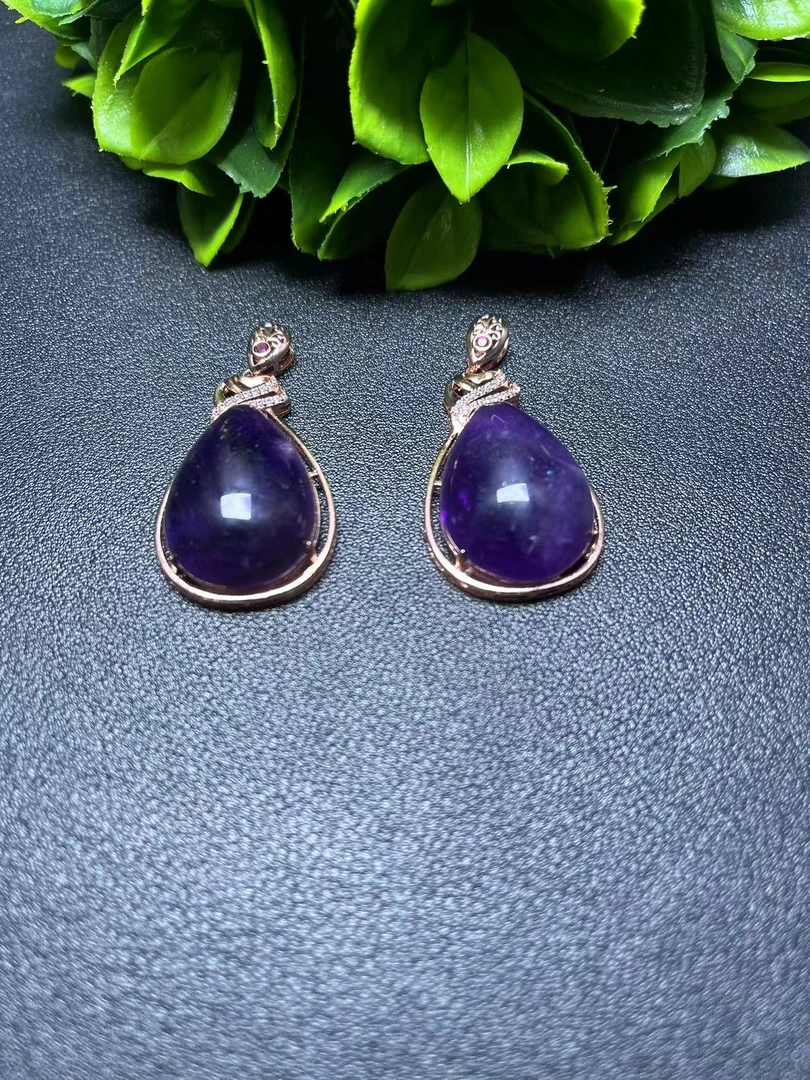 CT3890【盛年珠宝】皇家舒俱晶紫水晶水滴吊坠-配链-多样性发一件