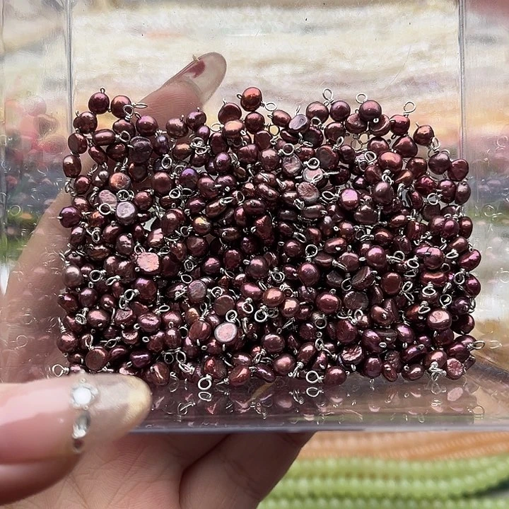 玛瑙/玉髓珠宝半成品未镶嵌100颗巴洛克珍珠吊坠随机发