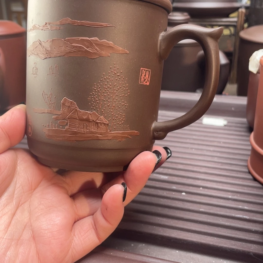 紫砂茶杯宜兴紫砂杯