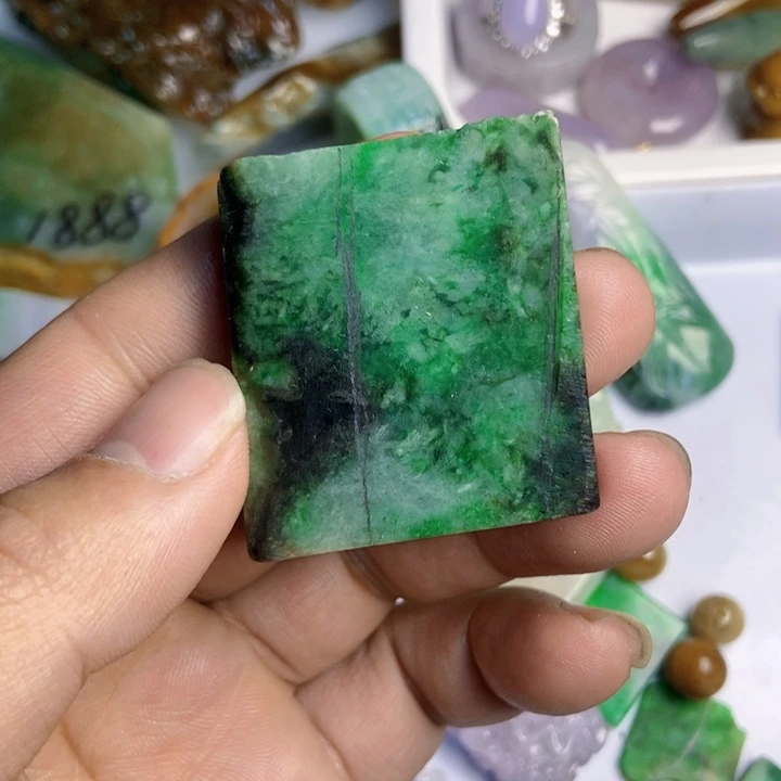 1***7翡翠散珠天然翡翠A货挂件