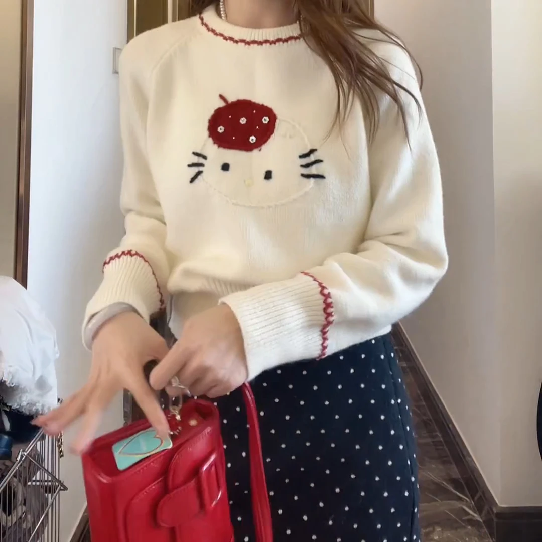 【红帽猫咪】冬款时尚温柔公主猫咪毛衣LK2500990
