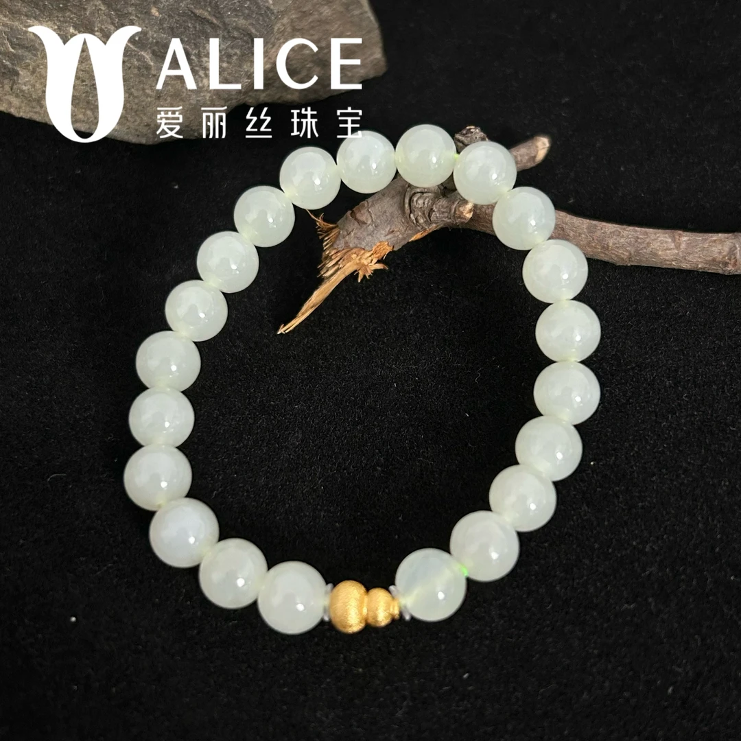 ALICE爱丽丝珠宝E33和田玉S925银葫芦DIY手串多样性发其一YX