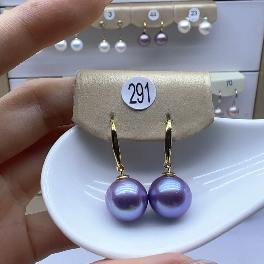 银S925镶嵌淡水珍珠耳饰