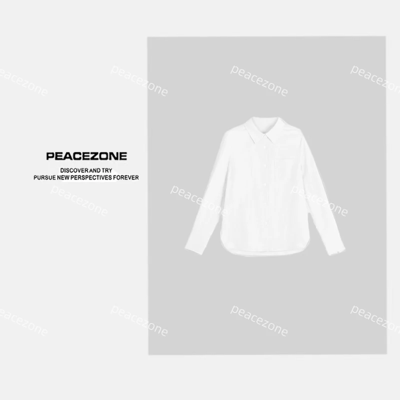 Peacezone 进口100棉 春季新款百搭衬衫上衣73002