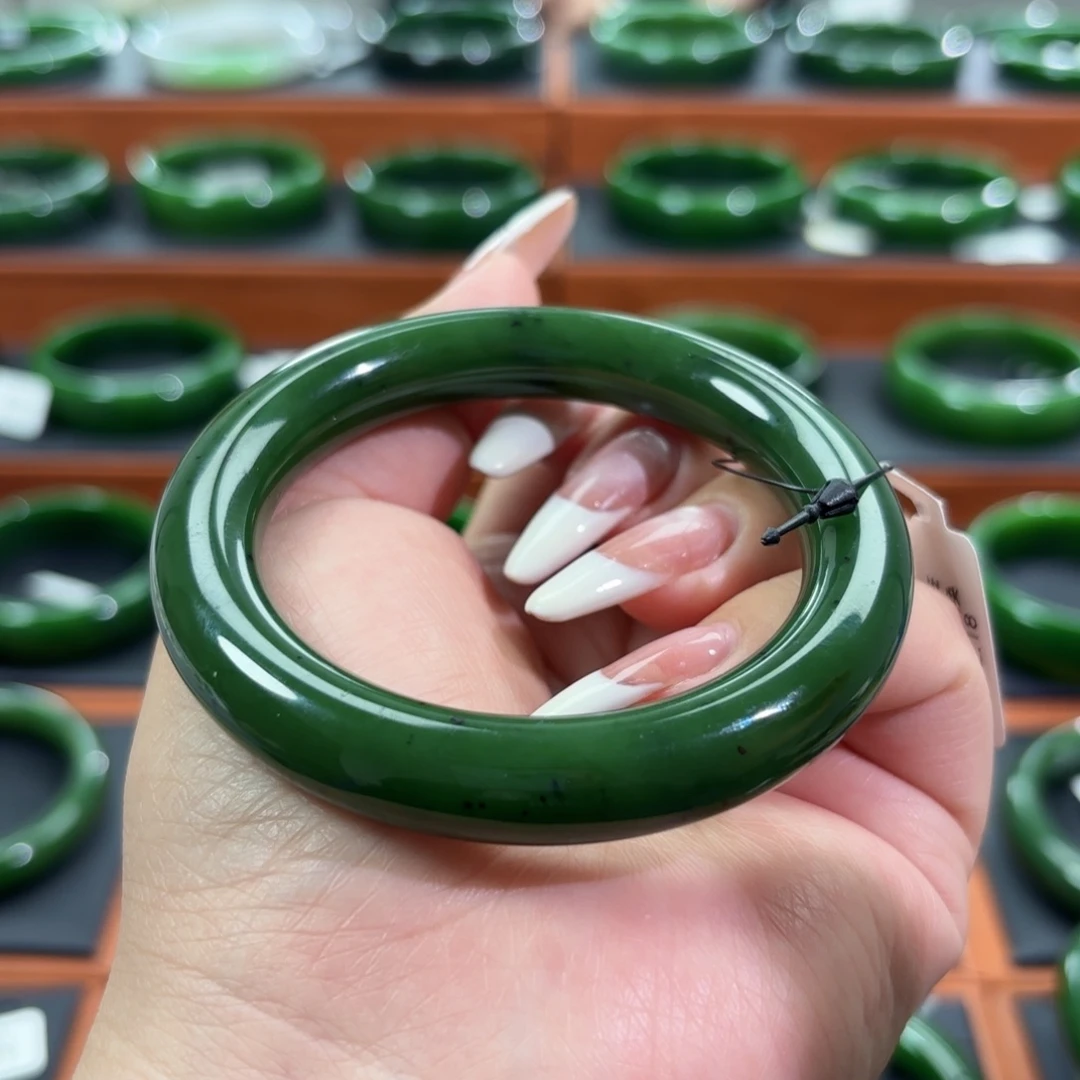 和田玉未镶嵌手镯54-55