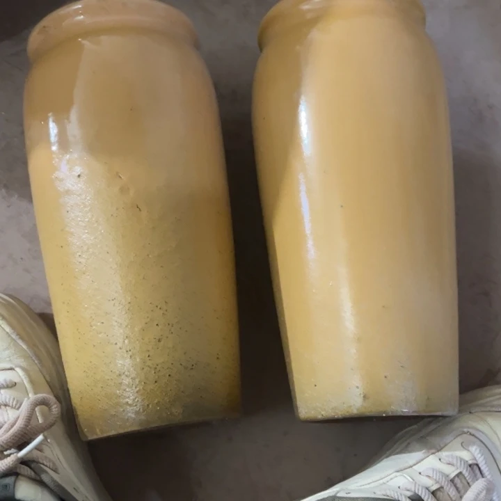 花盆紫砂口径14高度31两只小瑕疵