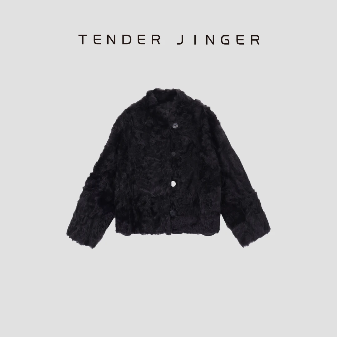 Tender Jinger【高定】小湖羊两面穿皮毛一体皮草外套T54MYY30924