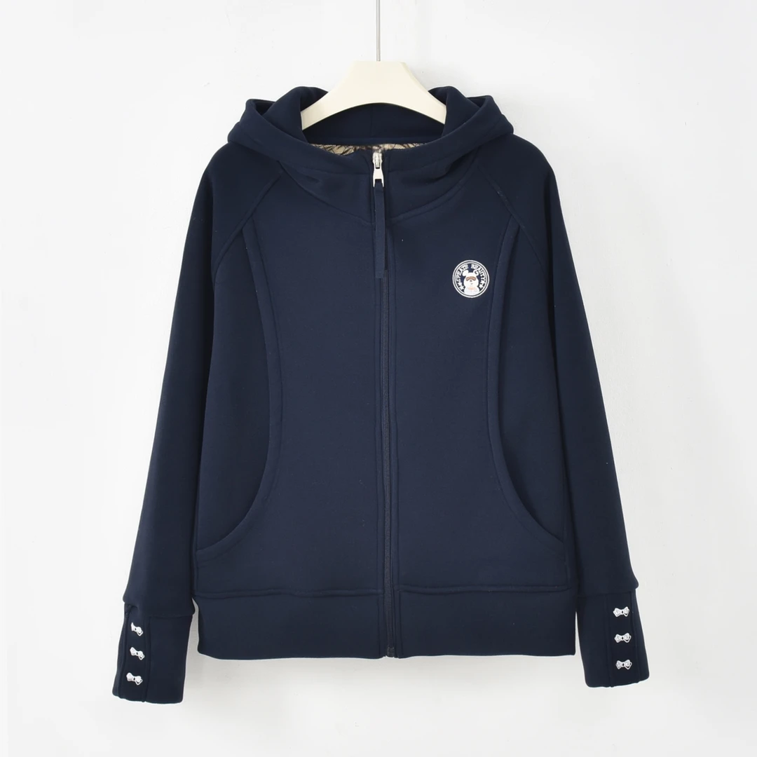 ZH-[暖身洋气]25秋冬新款女加厚卡通连帽插肩短外套K-MF6836