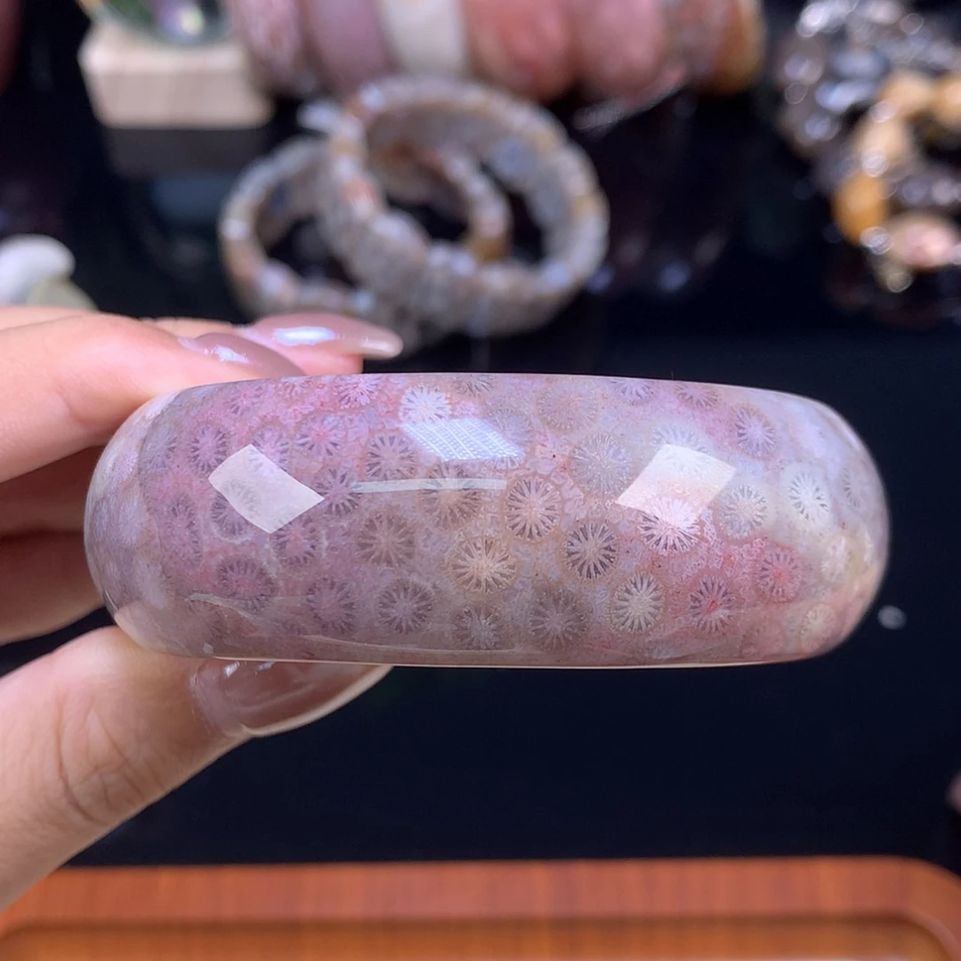 【闪购商品】颈饰未镶嵌硅化珊瑚（珊瑚玉）精挑精美手镯58（3号）