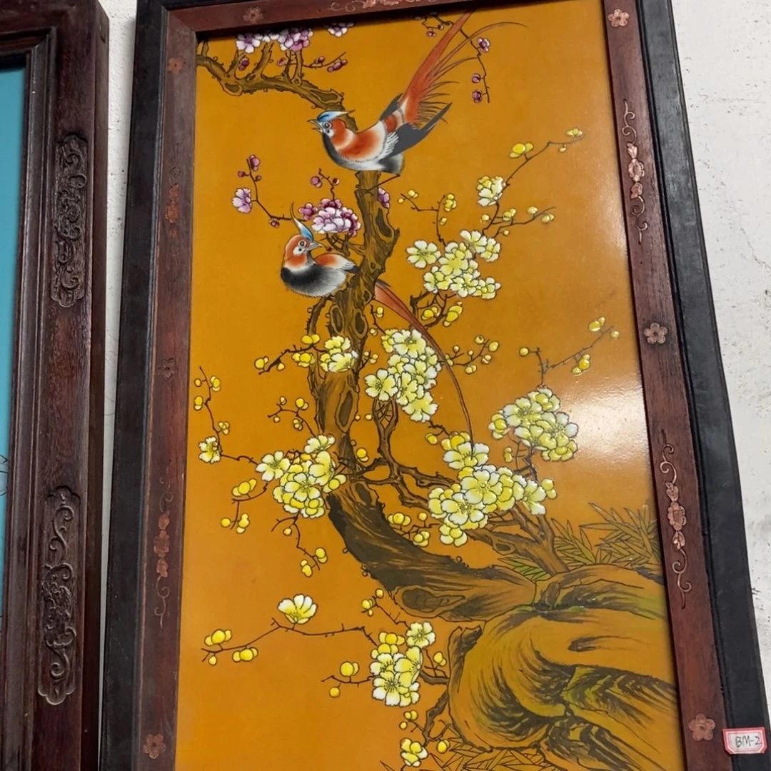 瓷片6*37*1景德镇瓷板画柴窑烧制