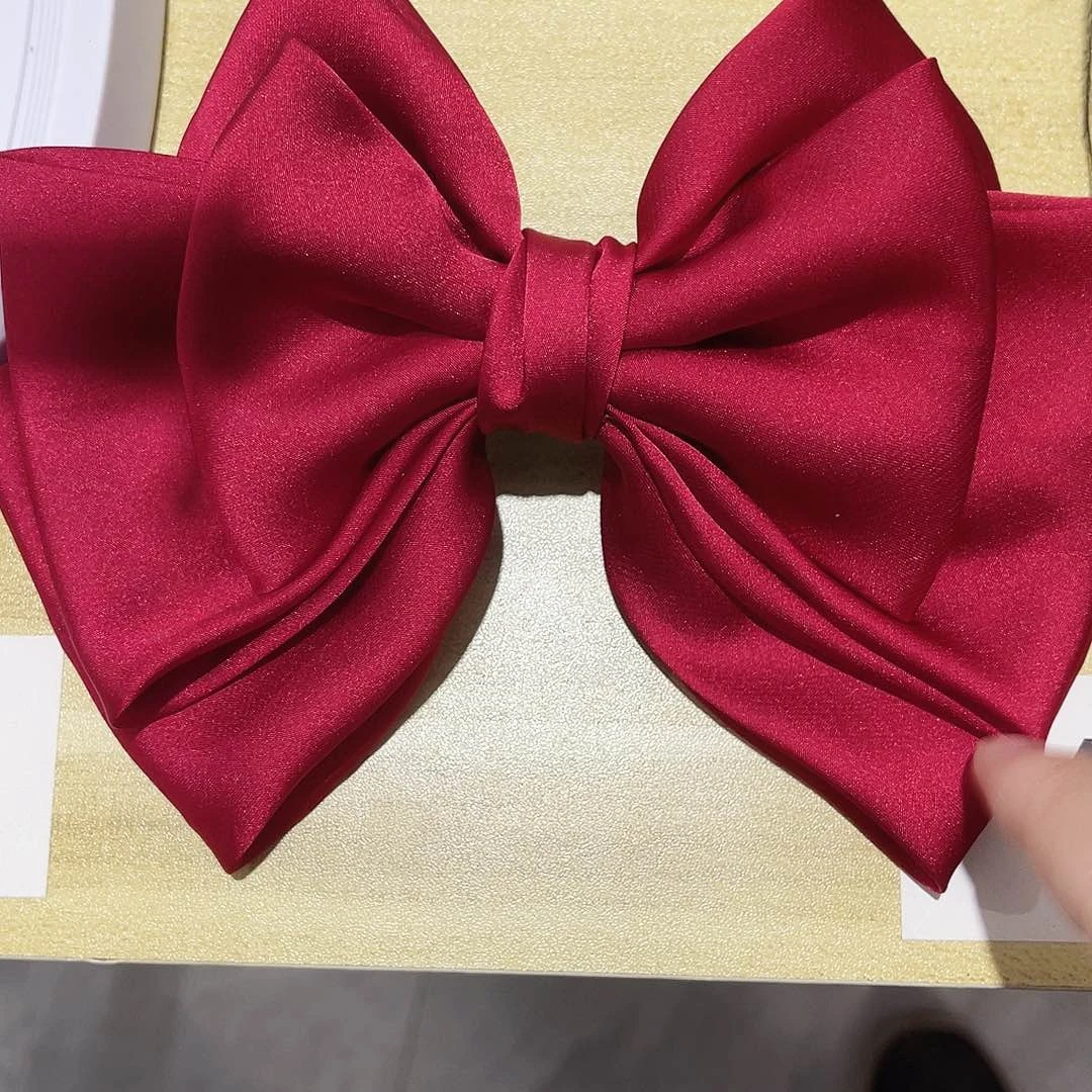 皮质铁合金蝴蝶结发夹