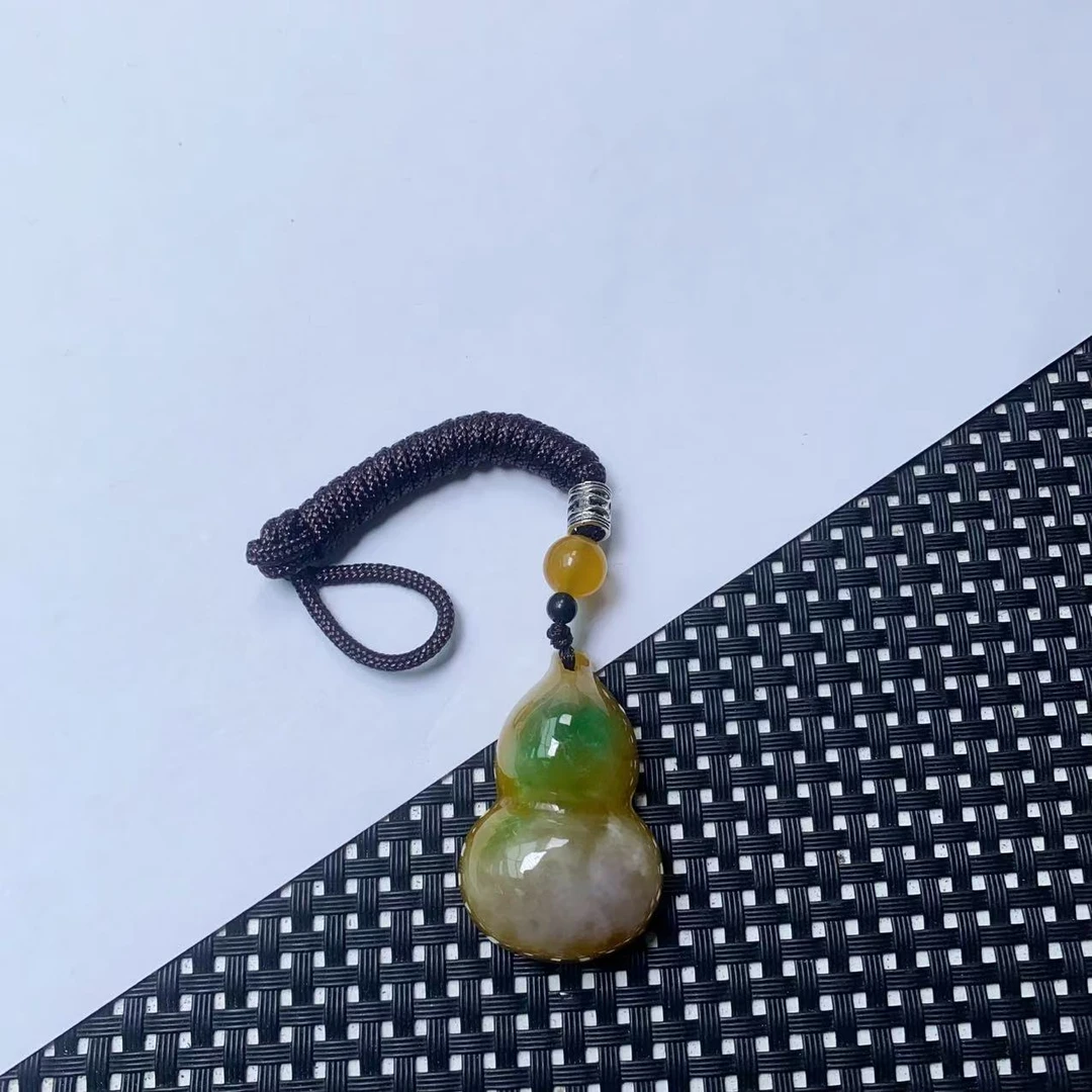 [小石]B1528黄加绿葫芦吊坠时尚多样性发一个-奇石