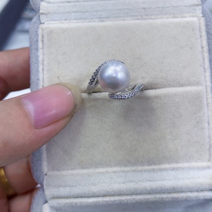 海水珍珠手绳银S925镶嵌