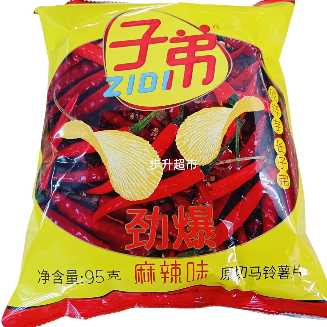 子弟劲爆麻辣味原切薯片95克