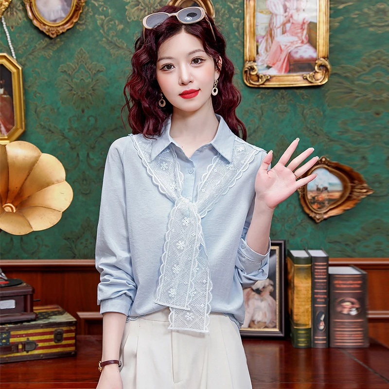 春秋季2025年女装新款气质小香风设计感女士衬衫洋气休闲长袖衬衣