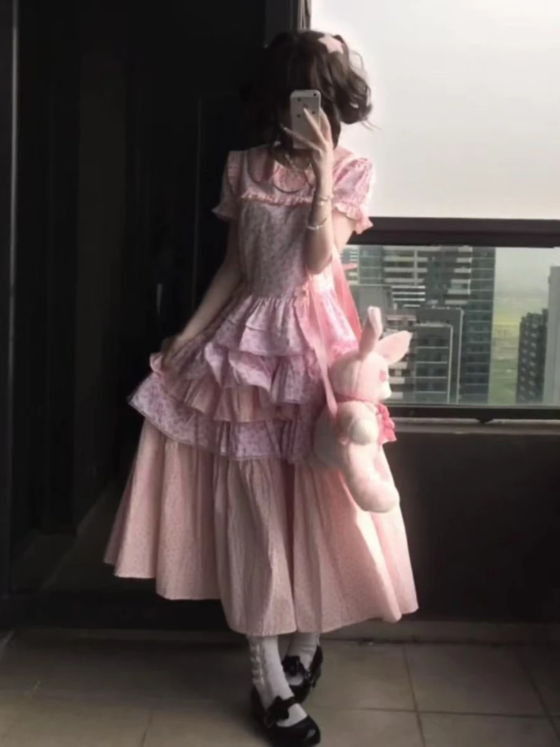 ［现货］日系昭和复古套装娃娃领上衣➕蛋糕长裙