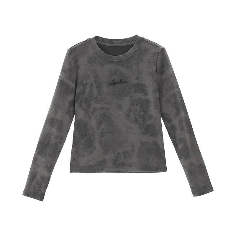 【女乔专属】韩系渐变打底T恤休闲长袖女套头衫M4D805A