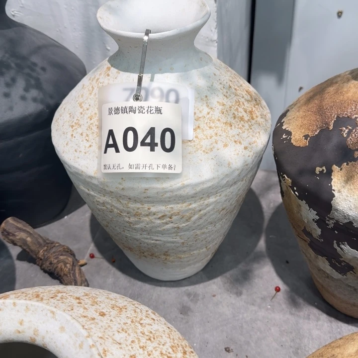 翠***吃瓷片景德镇高温花器编码7090高33口6默认无孔