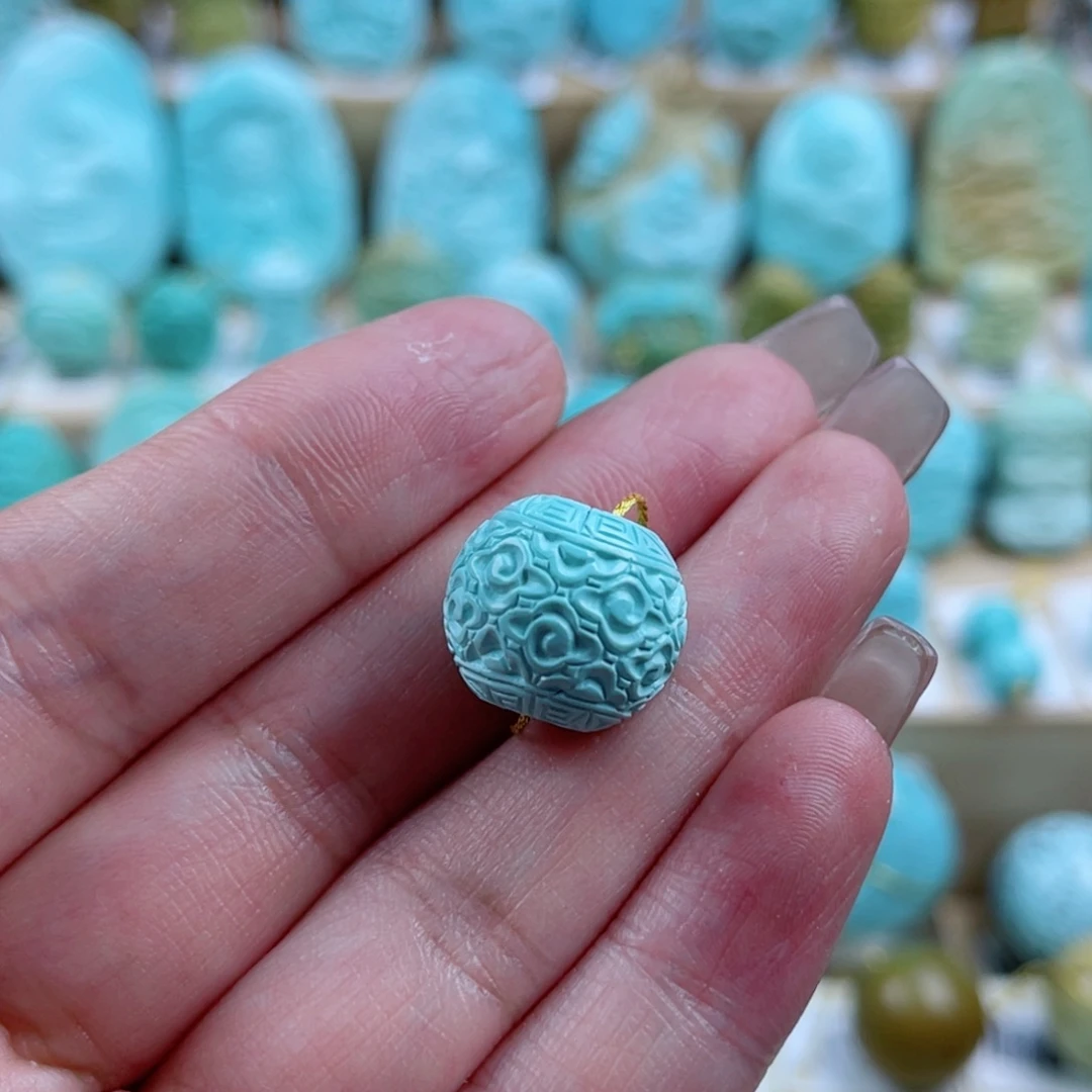 绿松石未镶嵌珠宝奇石15mm