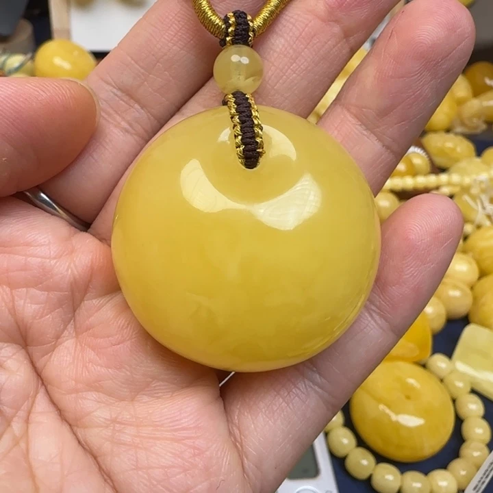 蜜蜡未镶嵌毛衣链天然蜜蜡