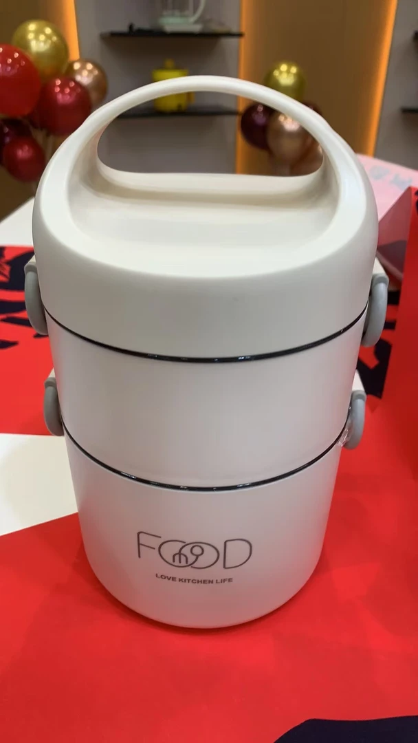 食品级不锈钢大容量双层保温饭盒带盖