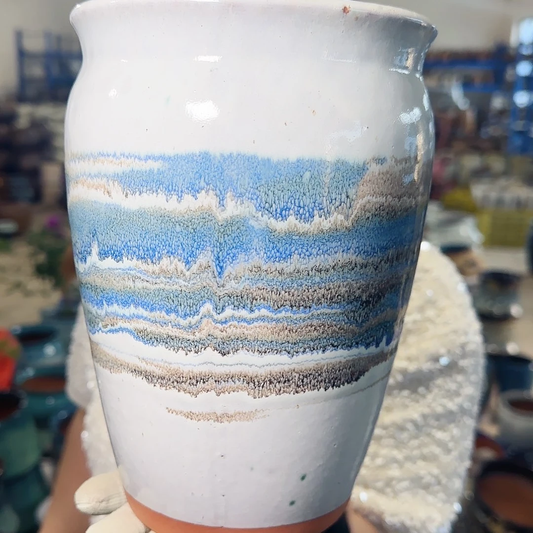 紫砂花盆高20口15