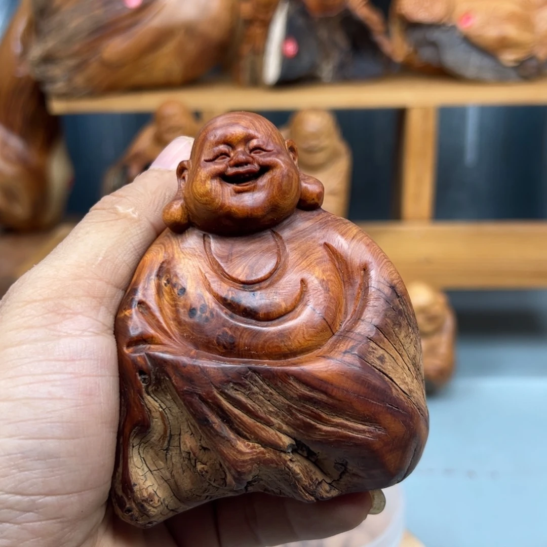 人***生木崖柏木摆件手把件