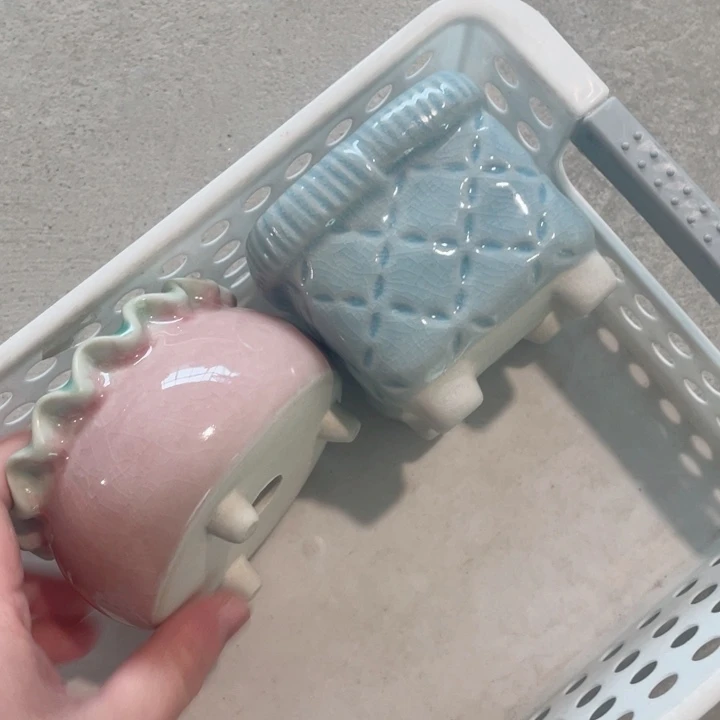陶瓷节日浮力半手工花盆