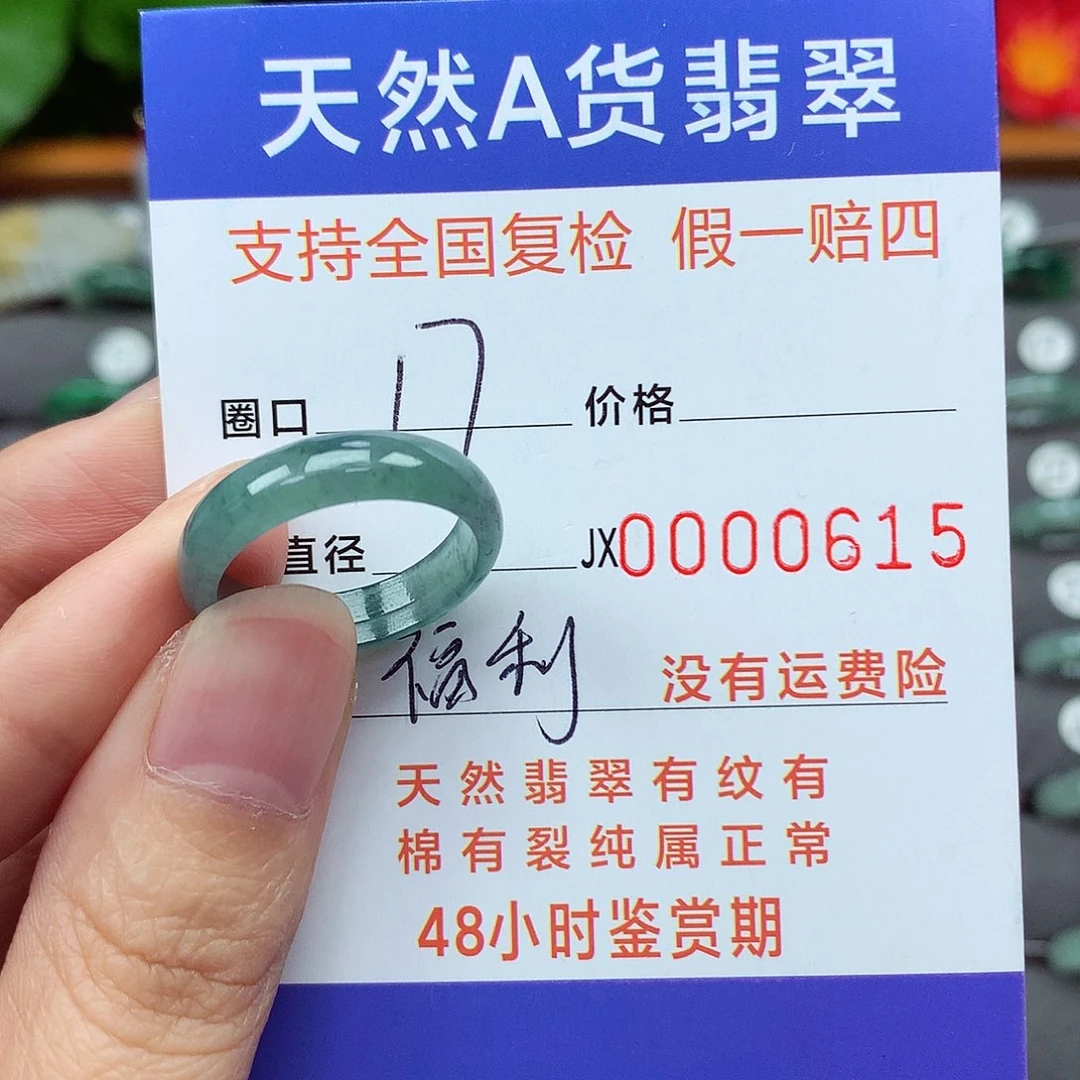 翡翠戒指未镶嵌17号