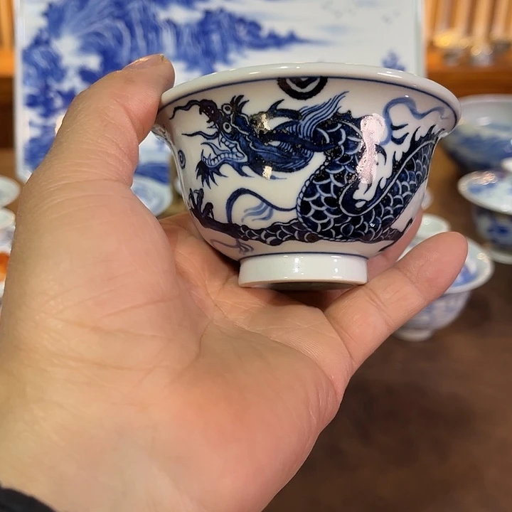 錡镇堂手工手绘压手杯
