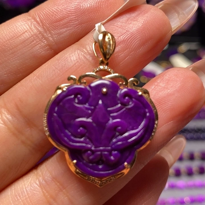 苏纪石（舒俱来）18K金镶嵌吊坠